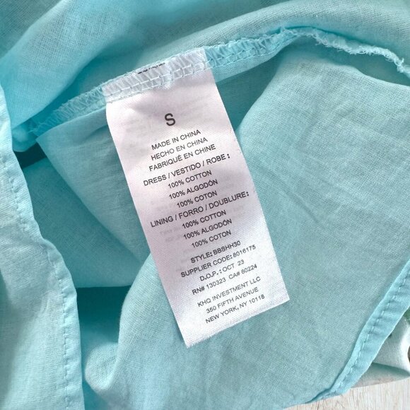 BLUEBERI BOULEVARD Women's Blue Pink Green Floral Ruffle Sleeve Smocked Dress S - Picture 5 of 7